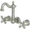 image:imageKingston Brass KS1221AX Heritage Wall Mount Bathroom Faucet Polished ChromeBrushed Nickel