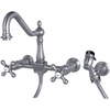 image:imageKingston Brass KS1242AXBS Heritage Bridge Kitchen Faucet Polished Brass 85 x 813 x 225Brushed Nickel