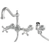 image:imageKingston Brass KS1242AXBS Heritage Bridge Kitchen Faucet Polished Brass 85 x 813 x 225Polished Chrome