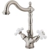 image:imageKingston Brass KS1431PX Heritage TwoHandle Bathroom Faucet with Brass PopUp and Cover Plate Polished ChromeBrushed Nickel