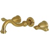 image:imageKingston Brass KS3125AL Vintage 2Handle Wall Mount Bathroom Faucet Oil Rubbed BronzeBrushed Brass
