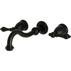 image:imageKingston Brass KS3125AL Vintage 2Handle Wall Mount Bathroom Faucet Oil Rubbed BronzeMatte Black