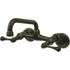 image:imageKingston Brass KS313SN Magellan Wall Mount Kitchen Faucet Satin Nickel 6Inch to 812Inch CenterOil Rubbed Bronze