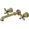 image:imageKingston Brass KS7125AX English Country TwoHandle Wall Mount Bathroom Faucet Oil Rubbed BronzeAntique Brass