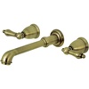 image:imageKingston Brass KS7126AL 8Inch Center Wall Mount Bathroom Faucet Polished NickelAntique Brass