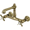 image:imageKingston Brass KS7248BEX Essex Wall Mount Bathroom Faucet Brushed NickelAntique Brass