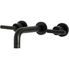 image:imageKingston Brass KS8120CML Manhattan 2Handle 8 in Wall Mount Bathroom Faucet Matte BlackMatte Black