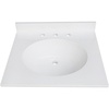 image:imageKingston Brass KVPB2522A38 Wimbeldon 25Inch Solid Surface Vanity Top 8 Faucet Drillings in Glossy White