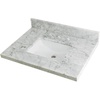image:imageKingston Brass KVPB3022M38SQ Templeton 30Inch Carrara Marble Vanity Sink Top 8 Faucet Drillings in Carrara MarbleCarrara Marble