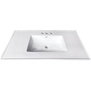 image:imageKingston Brass LBT31227W34 Continental 31Inch Ceramic Vanity Sink Top 4 Faucet Drillings in White