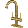 image:imageKingston Brass LS8551DL Concord TwoHandle 1Hole Deck Mount Bar Faucet in Polished ChromeBrushed Brass