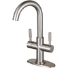 image:imageKingston Brass LS8551DL Concord TwoHandle 1Hole Deck Mount Bar Faucet in Polished ChromeBrushed Nickel