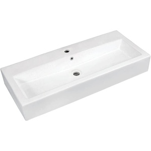 image:imageFauceture EV3916 Camilla 39Inch x 16Inch Rectangular Vessel Sink White3938 x 1718 x 512