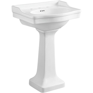 image:imageFauceture VPB3248 Imperial Wall Mount Pedestal Sink WhiteVPB3248