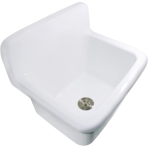 image:imageGourmetier GPKWS221820 Persepolis Galley 22 x 18 Ceramic Wall Mount Utility Sink White