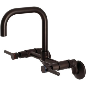 image:imageKingston Brass Concord 8Inch Adjustable Center Wall Mount Kitchen Faucet Brushed NickelOil Rubbed Bronze