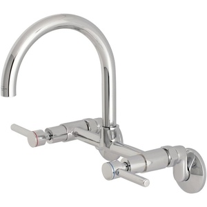 image:imageKingston Brass Concord 8Inch Adjustable Center Wall Mount Kitchen Faucet Polished ChromePolished Chrome