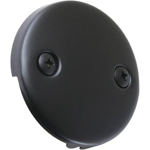 image:imageKingston Brass DTT107 Bathtub Overflow Plate Brushed Brass 3316 Inch DiameterMatte Black