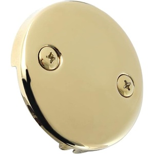 image:imageKingston Brass DTT107 Bathtub Overflow Plate Brushed Brass 3316 Inch DiameterPolished Brass