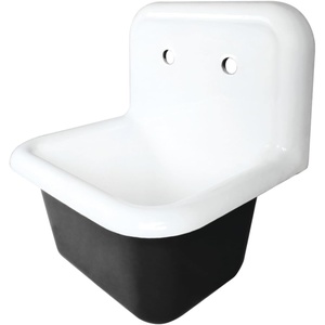 image:imageKingston Brass GCLWS221811 Petra Galley 22 Cast Iron Wall Mount Utility Sink White