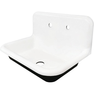 image:imageKingston Brass Gourmetier GCLWS302019 30X20 Single Bowl Wall Mounted Sink White