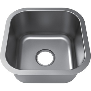 image:imageKingston Brass Gourmetier GKUS16168 Undermount Single Bowl Bar Sink 16InchLength by 16InchWidth by 8InchDepth 18 Gauge Brushed Stainless SteelGKUS16168