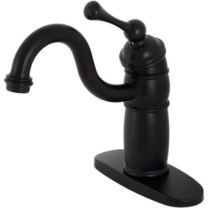 image:imageKingston Brass KB1487BL Vintage Bar Faucet Brushed Brass 625 x 644 x 919Matte Black