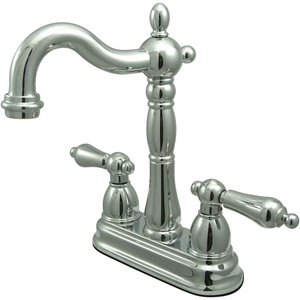 image:imageKingston Brass KB1495AL Bar Faucet 434 in Spout Reach OilRubbed BronzePolished Chrome