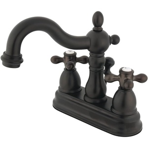 image:imageKingston Brass KB1605AX Heritage 4Inch Centerset Lavatory Faucet with Metal Cross Handle Oil Rubbed Bronze  OilRubbed BronzeOil Rubbed Bronze