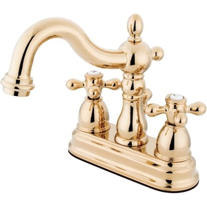 image:imageKingston Brass KB1605AX Heritage 4Inch Centerset Lavatory Faucet with Metal Cross Handle Oil Rubbed Bronze  OilRubbed BronzePolished Brass