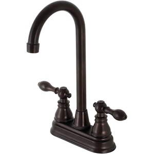 image:imageKingston Brass KB492ACL American Classic TwoHandle 2Hole Deck Mount Bar Faucet in Polished BrassOil Rubbed Bronze