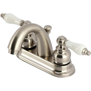 image:imageKingston Brass KB5611PL Restoration 4Inch Centerset Lavatory Faucet Polished ChromeBrushed Nickel