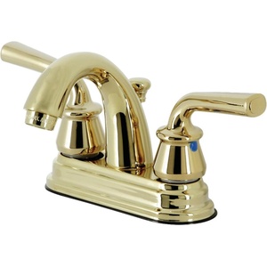 image:imageKingston Brass KB5613RXL Restoration 4Inch Centerset Bathroom Faucet with PopUp Drain Antique BrassPolished Brass