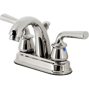 image:imageKingston Brass KB5613RXL Restoration 4Inch Centerset Bathroom Faucet with PopUp Drain Antique BrassPolished Nickel