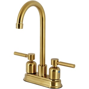 image:imageKingston Brass KB8490DL Concord TwoHandle 2Hole Deck Mount Bar Faucet in Matte BlackBrushed Brass