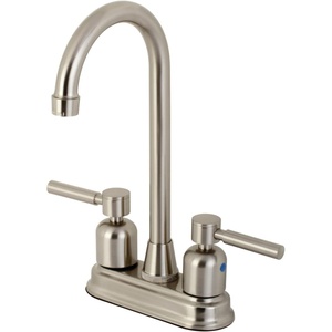 image:imageKingston Brass KB8490DL Concord TwoHandle 2Hole Deck Mount Bar Faucet in Matte BlackBrushed Nickel