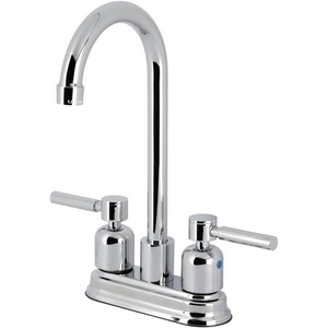 image:imageKingston Brass KB8490DL Concord TwoHandle 2Hole Deck Mount Bar Faucet in Matte BlackPolished Chrome