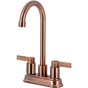 image:imageKingston Brass KB849NDLAC NuvoFusion TwoHandle 2Hole Deck Mount Bar Faucet in Antique CopperAntique Copper
