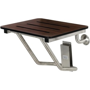 image:imageKingston Brass KBSS1816 AdascapeShowerSeat Brushed Stainless SteelDark Mahogany Wood GrainStainless Steel