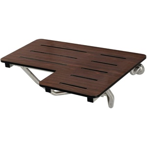 image:imageKingston Brass KBSS2821MW Adascape 28 x 21 Wall Mount Fold Down Shower Seat Dark Mahogany Wood GrainStainless SteelDark Mahogany Wood GrainStainless Steel