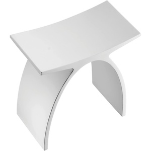 image:imageKingston Brass KBSSA17917 Descanso Solid Surface Arched Bathroom Stool Matte White 1656 x 906 x 1713