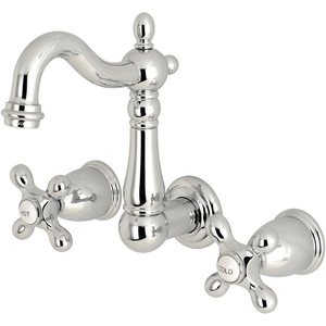image:imageKingston Brass KS1221AX Heritage Wall Mount Bathroom Faucet Polished ChromePolished Chrome
