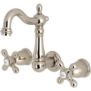 image:imageKingston Brass KS1221AX Heritage Wall Mount Bathroom Faucet Polished ChromePolished Nickel