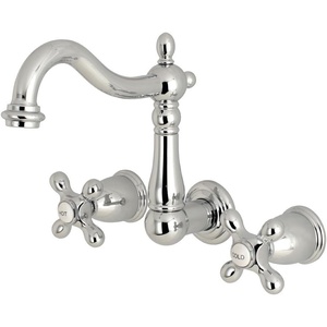 image:imageKingston Brass KS1253AX 8Inch Center Wall Mount Bathroom Faucet Antique BrassPolished Chrome