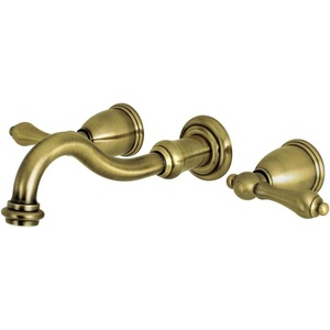 image:imageKingston Brass KS3125AL Vintage 2Handle Wall Mount Bathroom Faucet Oil Rubbed BronzeAntique Brass