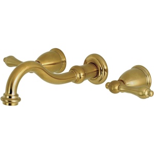 image:imageKingston Brass KS3125AL Vintage 2Handle Wall Mount Bathroom Faucet Oil Rubbed BronzeBrushed Brass