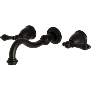 image:imageKingston Brass KS3125AL Vintage 2Handle Wall Mount Bathroom Faucet Oil Rubbed BronzeMatte Black