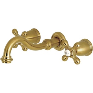image:imageKingston Brass KS3127AX 8Inch Center Wall Mount Bathroom Faucet Brushed BrassBrushed Brass