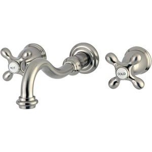 image:imageKingston Brass KS3127AX 8Inch Center Wall Mount Bathroom Faucet Brushed BrassBrushed Nickel