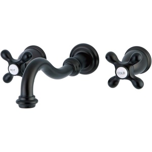 image:imageKingston Brass KS3127AX 8Inch Center Wall Mount Bathroom Faucet Brushed BrassOil Rubbed Bronze